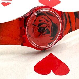 Swatch Watch Red Rose GR136 Vintage 1997